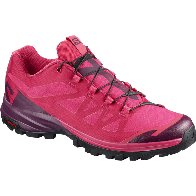 Salomon Israel OUTPATH W - Womens Hiking Shoes - Pink/Burgundy (EPIR-97631)